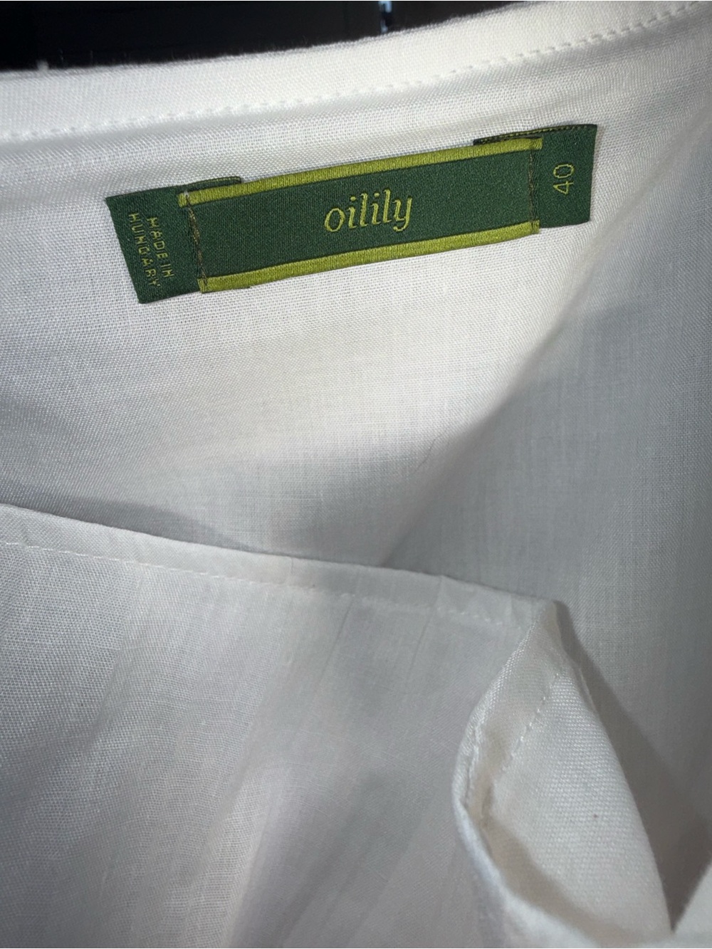 VTG Oilily White Tiered Maxi Skirt Cottagecore Y2K Boho Layered Ruffle Size 40 - Picture 3 of 6
